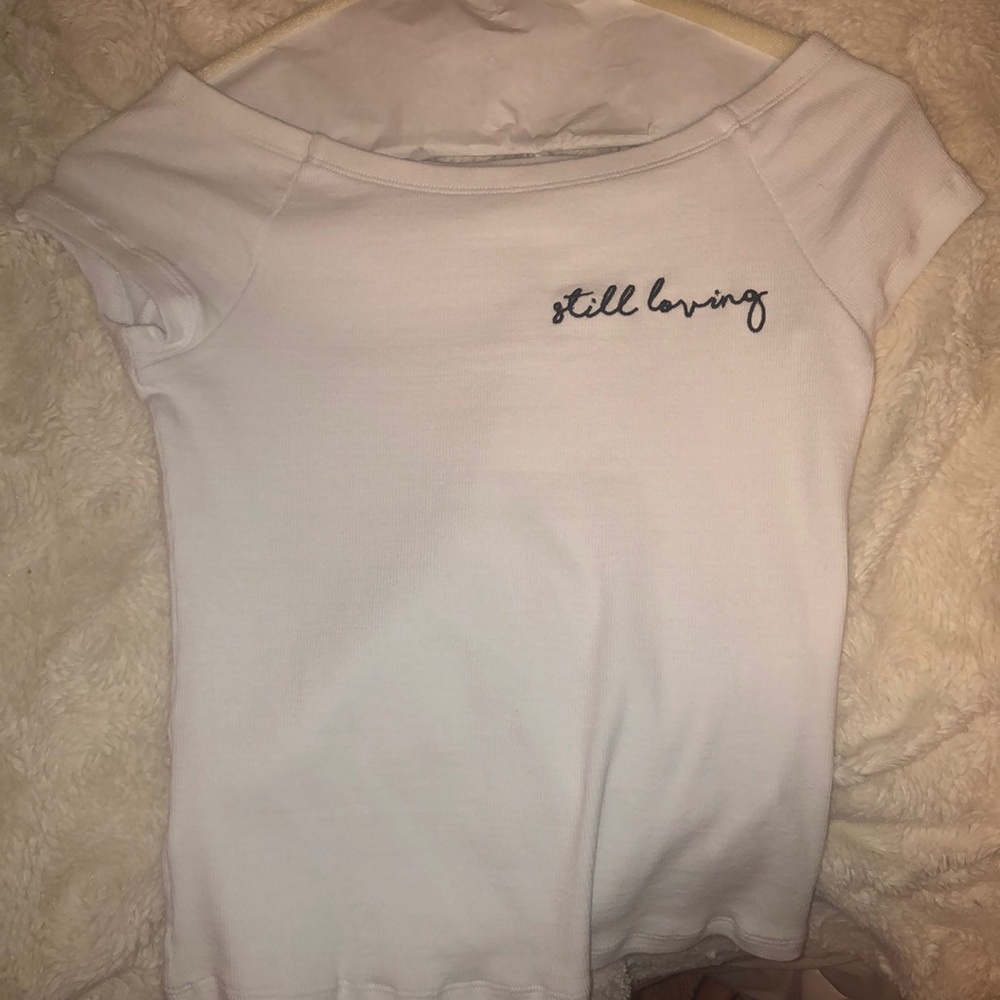 Super cute white off the shoulder top!!!